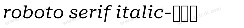 roboto serif italic字体转换